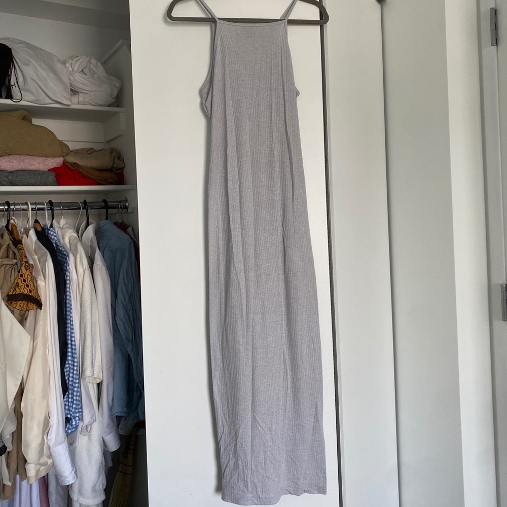 Gray knit Maxi Dress